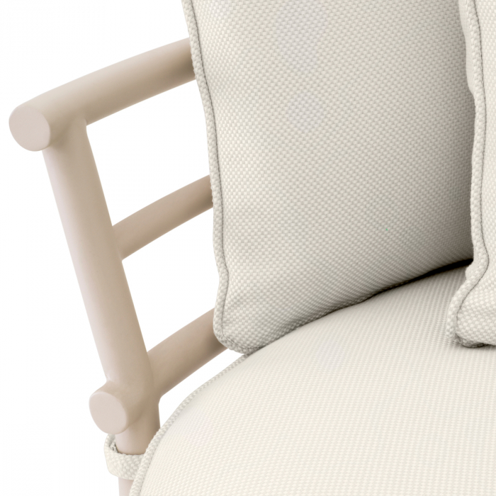 Canapea de exterior Laguno, stânga, off-white/gri, Dims: W. 220 | D. 120 | H. 59 | SD. 96 | SH. 34  (CM) [6]