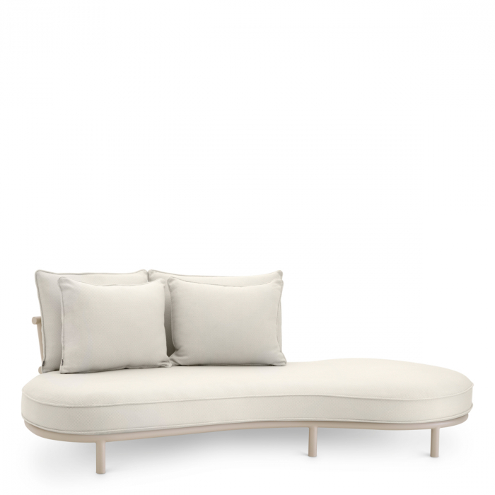 Canapea de exterior Laguno, stânga, off-white/gri, Dims: W. 220 | D. 120 | H. 59 | SD. 96 | SH. 34  (CM) [3]