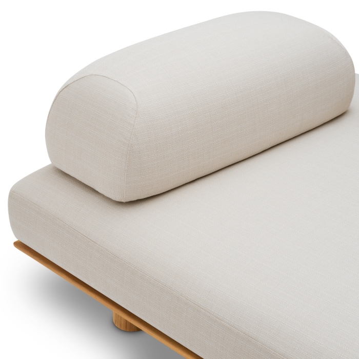Canapea de exterior Nomade din lemn natural de tec lucio sand |W. 202 | D. 112 | H. 66 | SD. 68 | SH. 43 cm  [5]