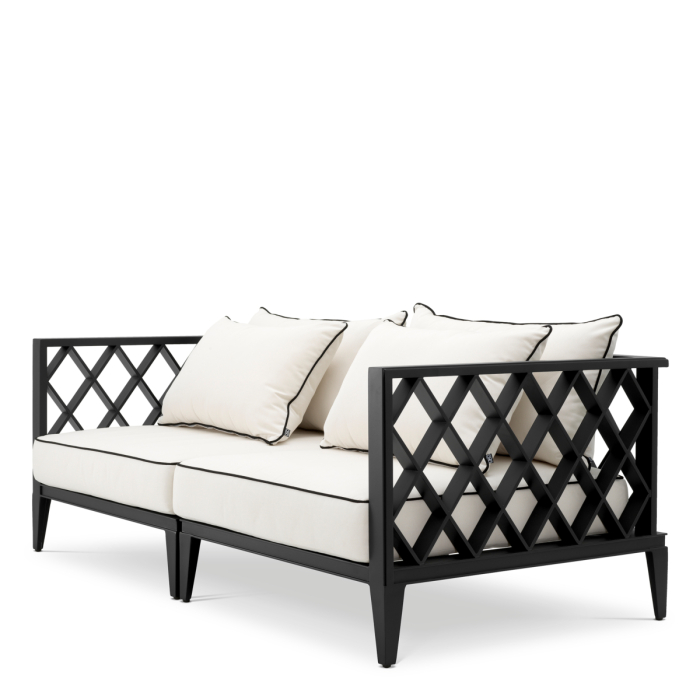Canapea de exterior Ocean Club S din panza Sunbrella neagra [4]