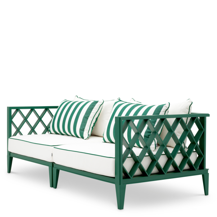 Canapea de exterior Ocean Club S verde blaise alb-galbui verde florent [4]