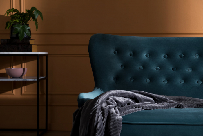 Canapea Diana 3H, Albastru verzui, 140x86x67 cm [3]