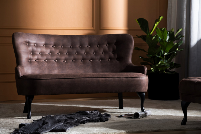 Canapea Diana 3H, Maro Vintage, 140x86x67 cm [1]