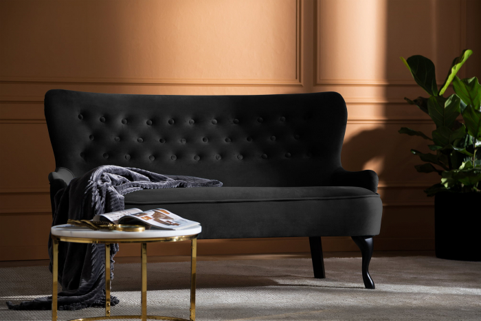 Canapea Diana 3H, Negru, 140x86x67 cm [2]