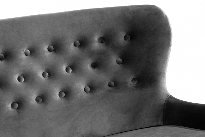 Canapea Diana 3H, Gri inchis, 140x86x67 cm [7]