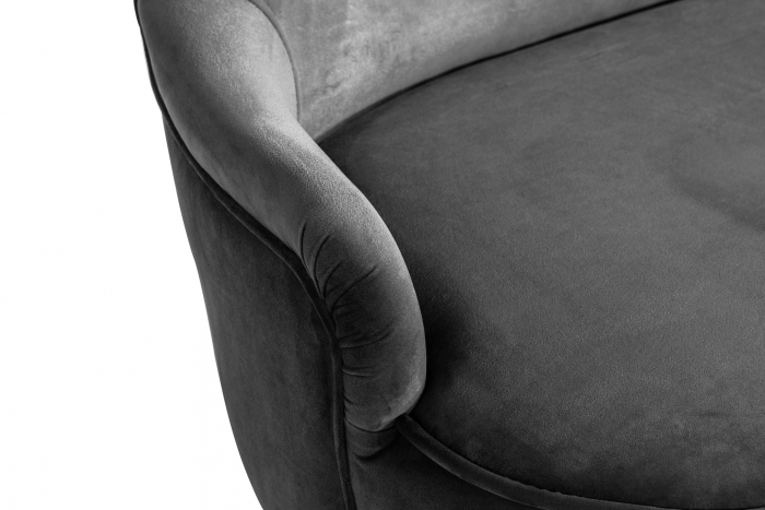 Canapea Diana 3H, Gri inchis, 140x86x67 cm [8]
