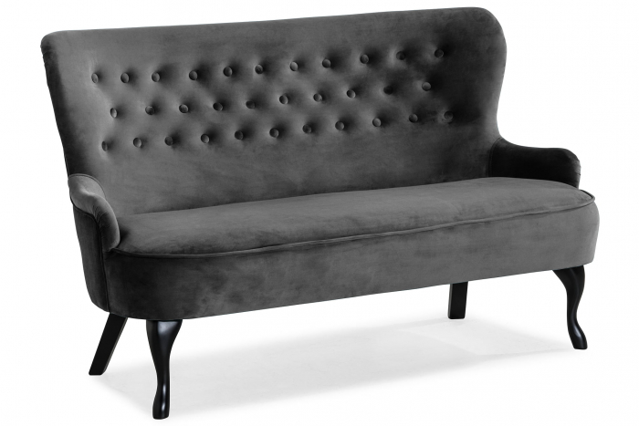 Canapea Diana 3H, Gri inchis, 140x86x67 cm [4]