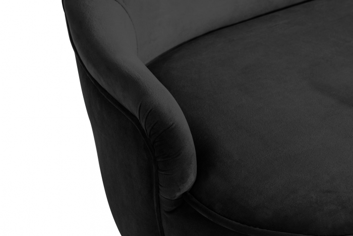 Canapea Diana 3H, Negru, 140x86x67 cm [9]