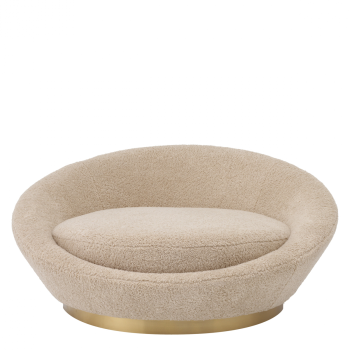 Canapea Duardo canberra, nisip, Dims: Ø 147 | W. 150 | D. 140 | H. 68 | SD. 112 | SH. 40  (CM) [2]