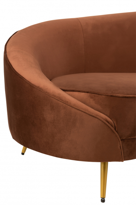 Canapea Elisabeth, Textil/Lemn, Maro, 180x85x79 cm [7]