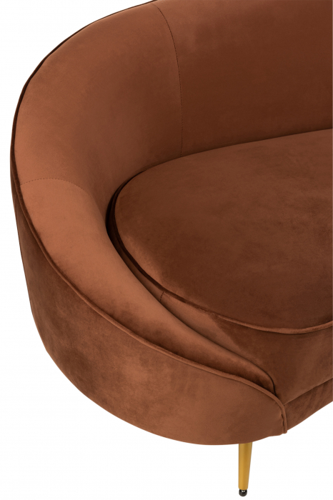 Canapea Elisabeth, Textil/Lemn, Maro, 180x85x79 cm [8]