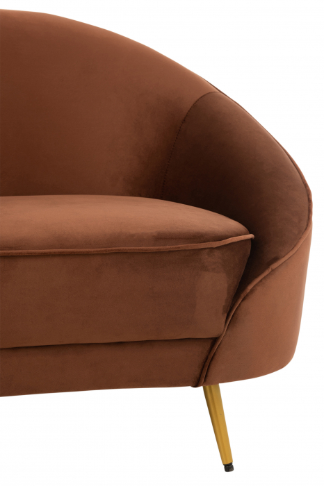 Canapea Elisabeth, Textil/Lemn, Maro, 180x85x79 cm [9]