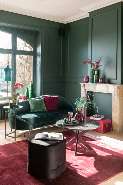 Canapea Elisabeth, Textil/Lemn, Verde, 180x85x79 cm [12]