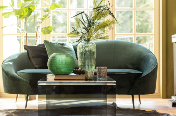 Canapea Elisabeth, Textil/Lemn, Verde, 180x85x79 cm [2]