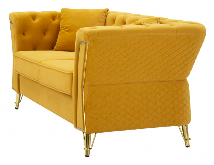 Canapea, EMY, mustar, perne incluse 162x83x76 cm [3]