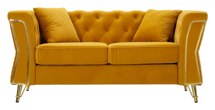 Canapea, EMY, mustar, perne incluse 162x83x76 cm [2]