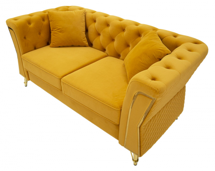 Canapea, EMY, mustar, perne incluse 162x83x76 cm [4]