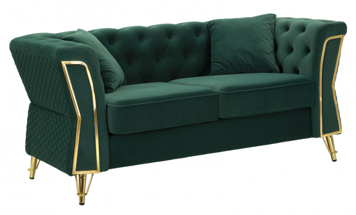 Canapea, EMY, verde, perne incluse 162x83x76 cm [2]