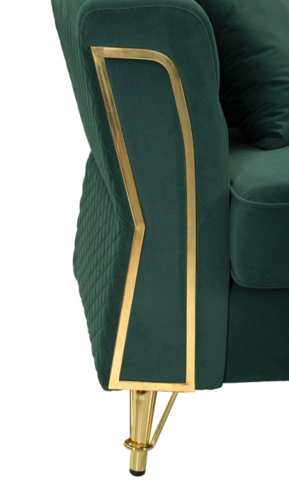 Canapea, EMY, verde, perne incluse 162x83x76 cm [4]