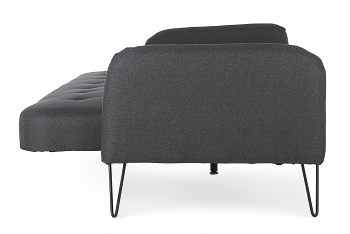 Canapea extensibila Bridjet, Lemn/Otel/Spuma/Poliester, Negru, 800x82x81 cm [7]