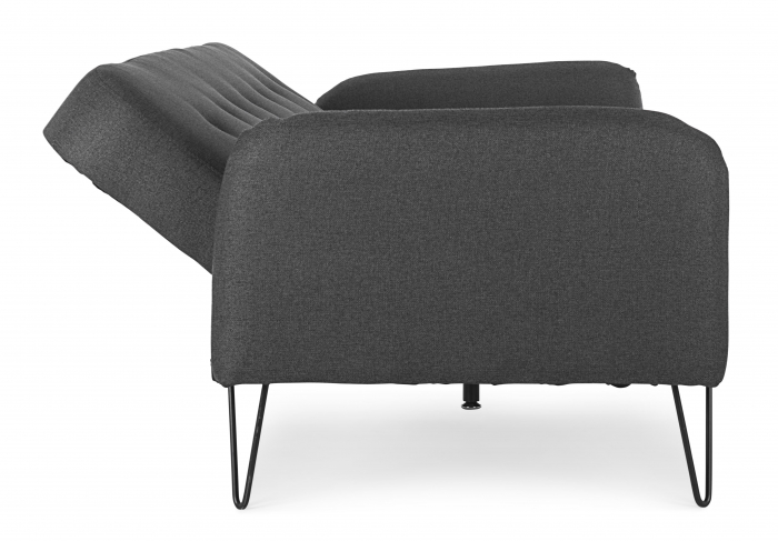 Canapea extensibila Bridjet, Lemn/Otel/Spuma/Poliester, Negru, 800x82x81 cm [6]