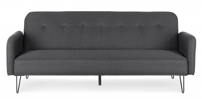 Canapea extensibila Bridjet, Lemn/Otel/Spuma/Poliester, Negru, 800x82x81 cm [3]