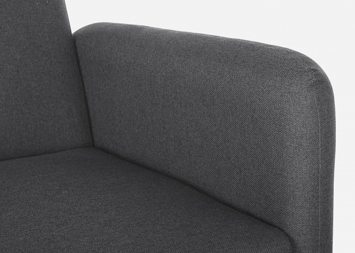 Canapea extensibila Bridjet, Lemn/Otel/Spuma/Poliester, Negru, 800x82x81 cm [9]
