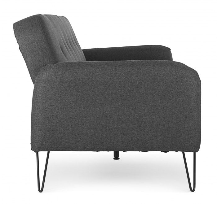 Canapea extensibila Bridjet, Lemn/Otel/Spuma/Poliester, Negru, 800x82x81 cm [5]