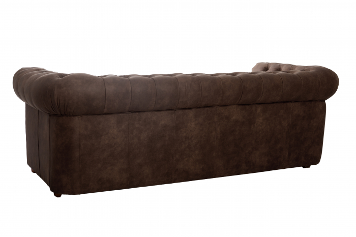 Canapea extensibila Chesterfield, 3 locuri, Maro, 203x80x86 cm [4]