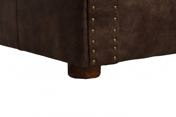 Canapea extensibila Chesterfield, 3 locuri, Maro, 203x80x86 cm [2]