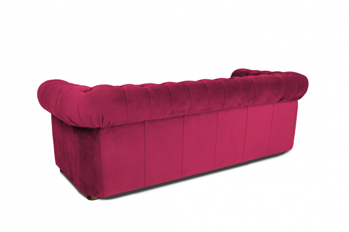 Canapea extensibila Chesterfield, 3 locuri, bordeaux , 203x80x86 cm [7]