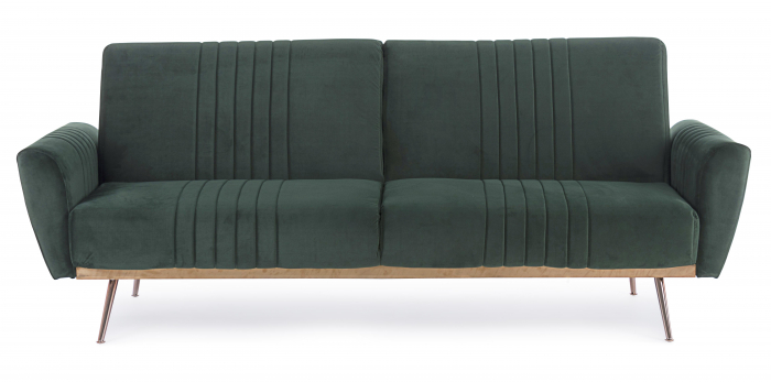 Canapea extensibila Jonny, Lemn/Otel/Spuma/Poliester, Verde, 210x83x85 cm [14]