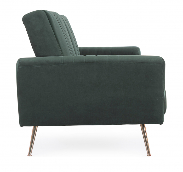 Canapea extensibila Jonny, Lemn/Otel/Spuma/Poliester, Verde, 210x83x85 cm [8]
