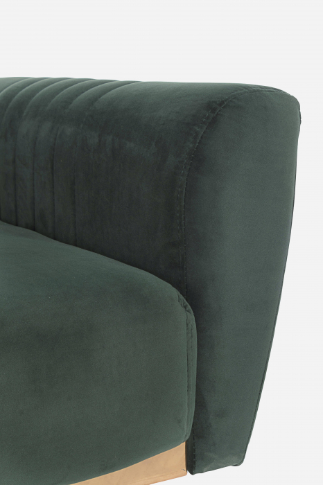 Canapea extensibila Jonny, Lemn/Otel/Spuma/Poliester, Verde, 210x83x85 cm [6]