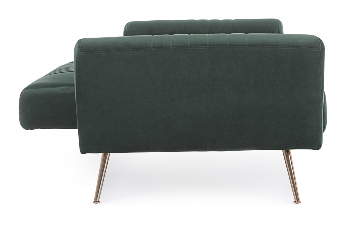 Canapea extensibila Jonny, Lemn/Otel/Spuma/Poliester, Verde, 210x83x85 cm [10]