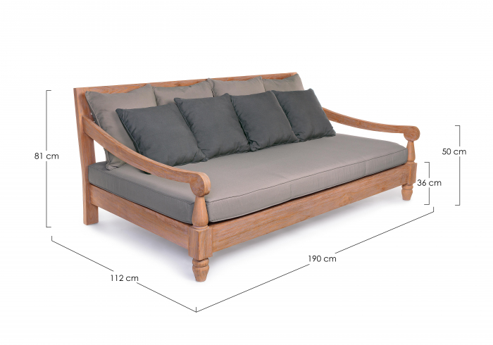 Canapea gri BALI 190 cm [2]