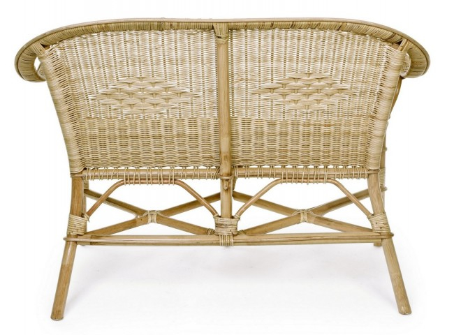 Canapea Ines 2 locuri, Fibra naturala, Maro, 109x65x81 cm [4]