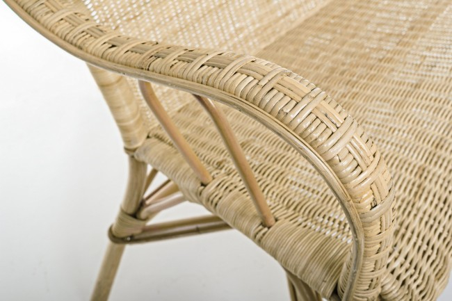 Canapea Ines 2 locuri, Fibra naturala, Maro, 109x65x81 cm [5]