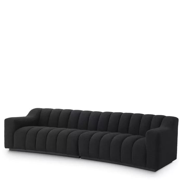 Canapea Kelly L bouclé neagra [4]