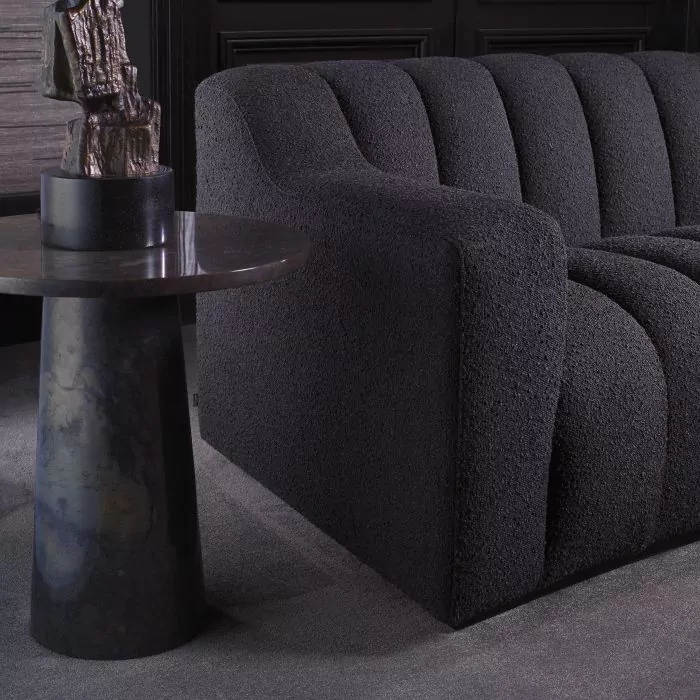 Canapea Kelly L bouclé neagra [5]