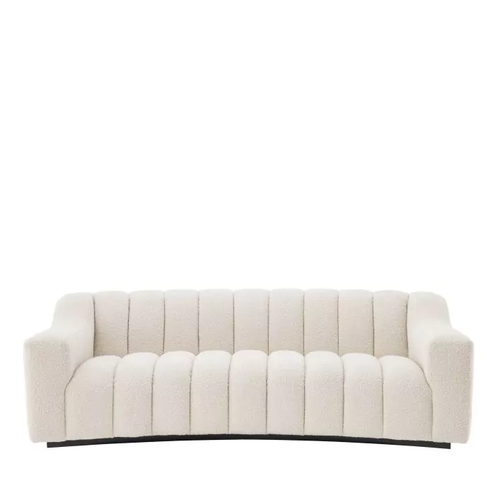 Canapea Kelly S bouclé crem, Dims: W. 234 | D. 117 | H. 78.5 | SD. 64 | SH. 47 | AH. 63  (CM) [8]