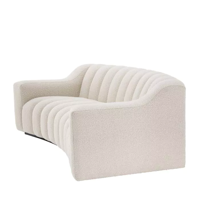 Canapea Kelly S bouclé crem, Dims: W. 234 | D. 117 | H. 78.5 | SD. 64 | SH. 47 | AH. 63  (CM) [3]