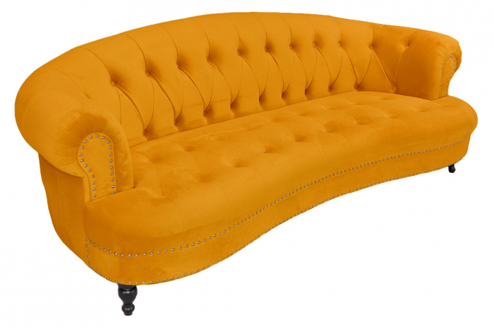 Canapea Clara, Galben, 210x70x80 cm [3]