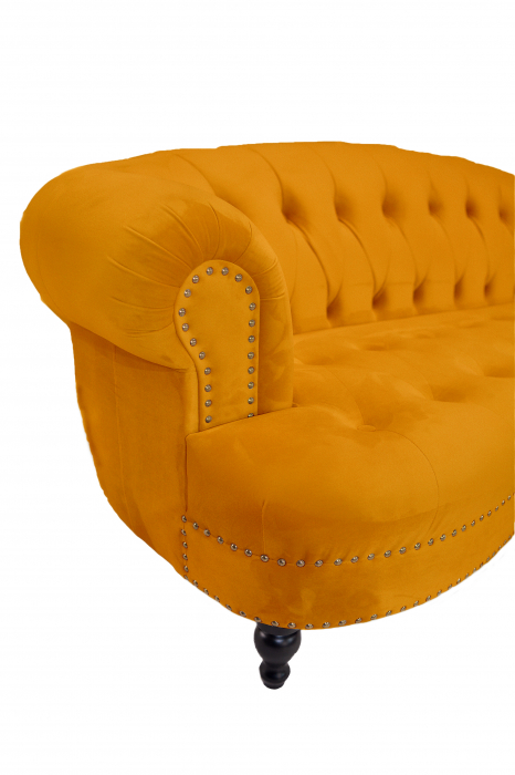 Canapea Clara, Galben, 210x70x80 cm [4]