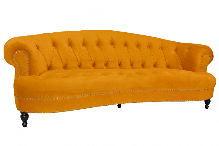 Canapea Clara, Galben, 210x70x80 cm [2]
