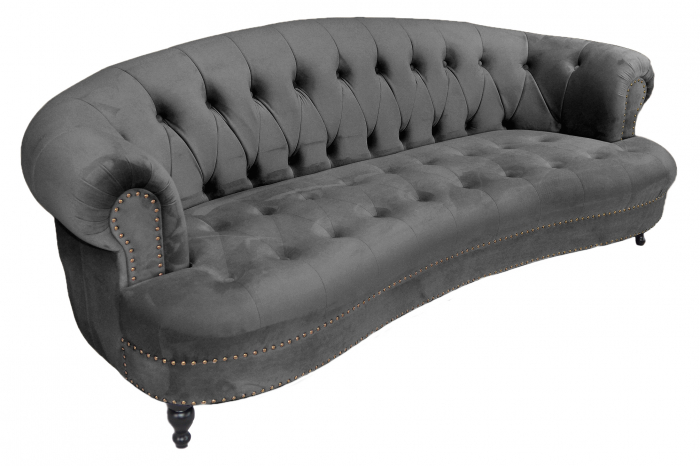 Canapea Clara, Gri inchis, 210x70x80 cm [3]