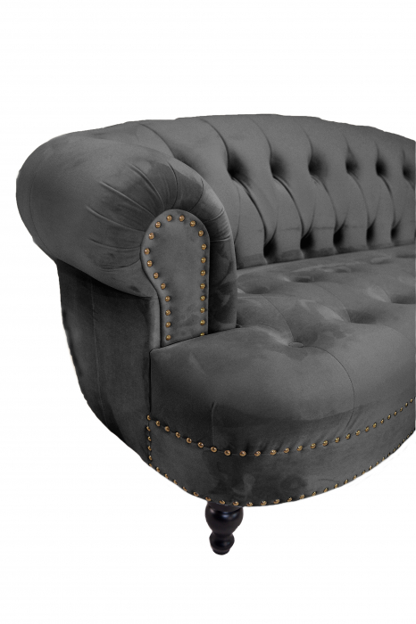 Canapea Clara, Gri inchis, 210x70x80 cm [4]