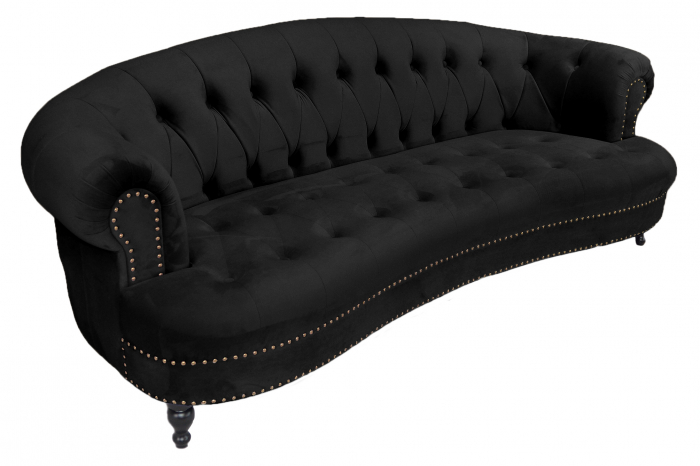 Canapea Clara, Negru, 210x70x80 cm [3]