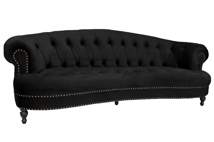 Canapea Clara, Negru, 210x70x80 cm [2]