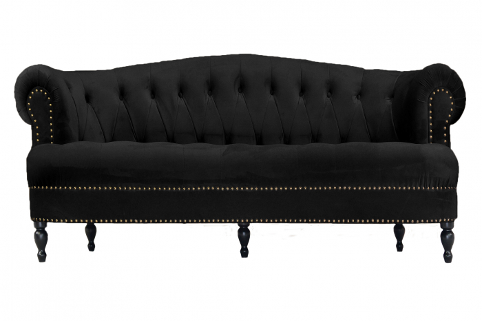 Canapea Clara, Negru, 210x70x80 cm [5]